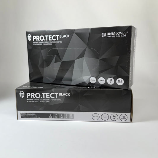 PRO.TECT Black Nitrile Exam Gloves